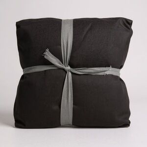 STONEWASHED LINEN DUVET COVER CHARCOAL GRAY